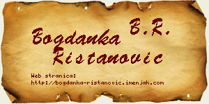 Bogdanka Ristanović vizit kartica